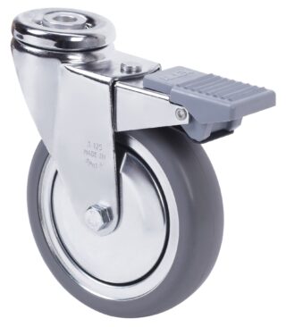 ALEX - RUEDA GIR.FRENO d.125 M13 BOLA GOMA GR.