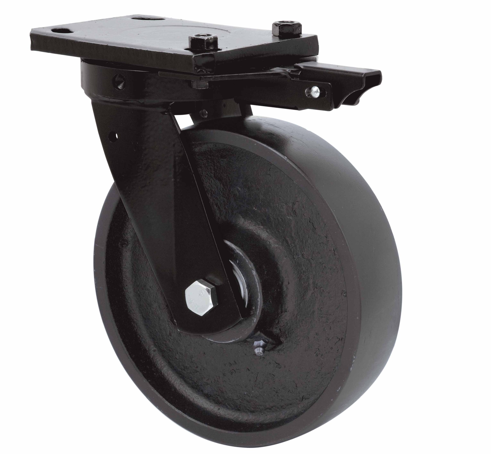 ALEX - RUEDA GIRATORIA.PLACA MEC.DIR.10HLBMD150-CIB HIERRO FUNDIDO EJE BOLAS