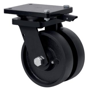 ALEX - RUEDA GIRATORIA.PLACA MEC.DIR.10HLGMD250-CIB HIERRO FUNDIDO(DOBLE) EJE BOLAS