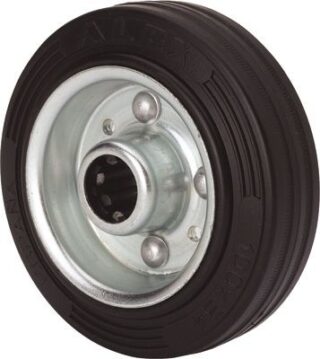 ALEX - RUEDA BSR100-15-40 NUCLEO METALICO Y BANDA GOMA NEGRA EJE RODILLOS