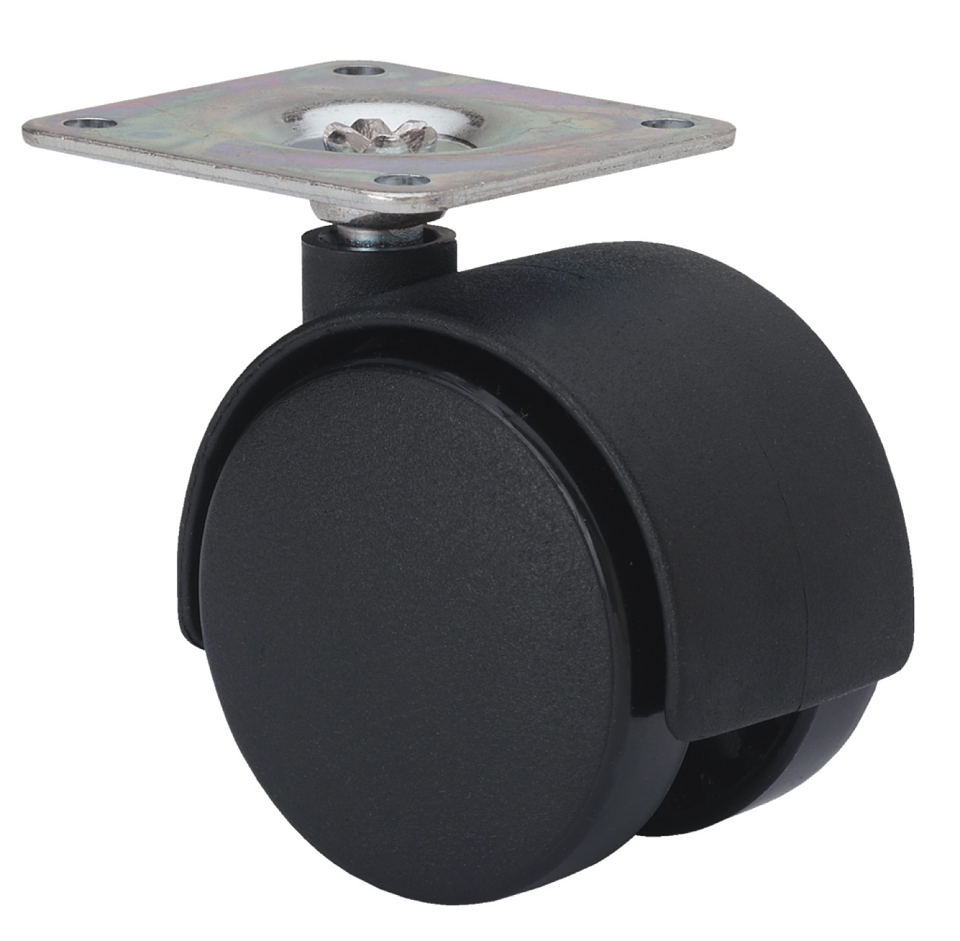 ALEX - RUEDA GIRATORIA.PLACA 10DK50 POLIAMIX NEGRO