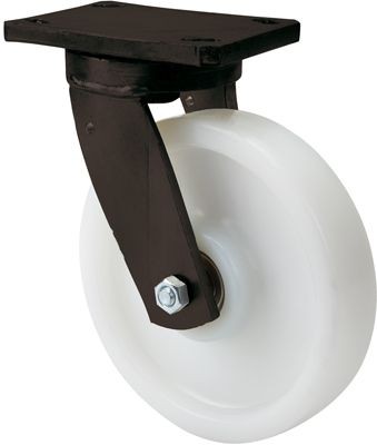 ALEX - RUEDA GIRATORIA.PLACA 10HLB250H-FTB NYLON BLANCO EXTRAFUERTE EJE BOLAS