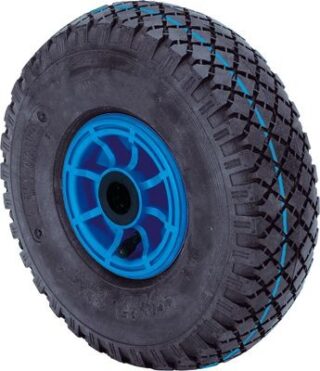 ALEX - RUEDA NEUMATICA RIPR260-20-75 NUCLEO POLIAMIX AZUL EJE RODILLOS