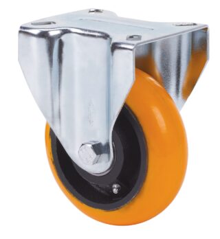 ALEX - RUEDA FIJA 17TV200-HUAB HIERRO-POLIUR.NARANJA EJE BOLAS BALONA