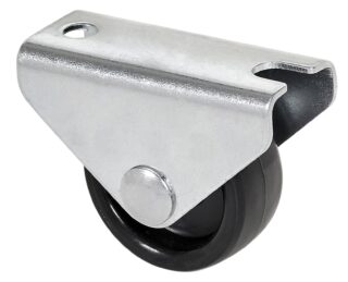 ALEX - RUEDA FIJA 416-030-2 POLIAMIX NEGRO EJE LISO