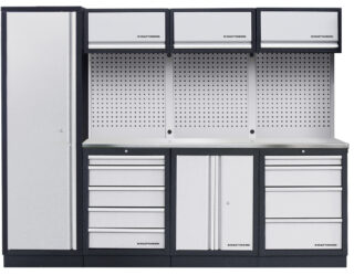 KRAFTWERK - MOBILIO Mueble modular 4 elementos, 2000x2640x488 Encimera Acero Inox.