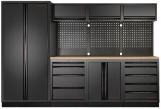 KRAFTWERK - Mobilio mueble modular 4 elementos, 2 Puertas, Encimera  Haya