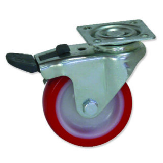 GAYNER - Rotante girt d.080 Poliuretano con freno GPG1 080 NPL1-FD