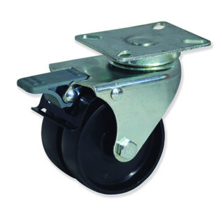 GAYNER - Rotante girt. doble d.075 Plastico con freno BDPG2 075 PLL2-FD