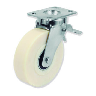 GAYNER - Rotante girt d.125 Poliamida con freno QPG6 125 POB6-FD