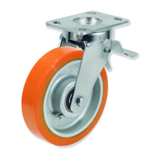 GAYNER - Rotante girt d.300 Poliuretano con freno QPG6 300 HPB6-FD