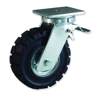 GAYNER - Rotante girt d.250 goma supel. Serie Q8 con freno QPLG7 250 ESB5-FD