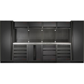 KRAFTWERK - MOBILIO BLK mueble modular 6 elementos, Encimera Acero inoxidable