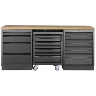 KRAFTWERK - MOBILIO BLK Mueble modular 3 elementos, Encimera Haya