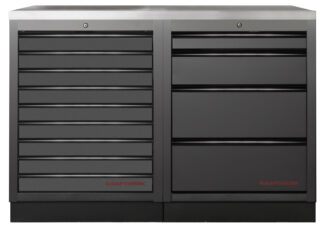 KRAFTWERK - MOBILIO BLK Mueble modular 2 elementos, Encimera Acero inoxidable