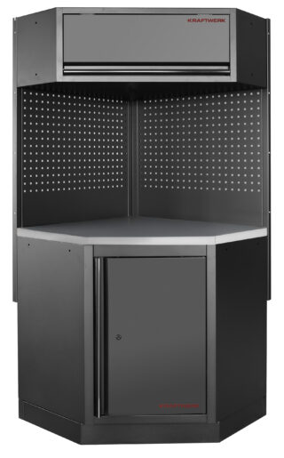 KRAFTWERK - MOBILIO BLK Mueble esquinero modular 1 elementos, Encimera Inox