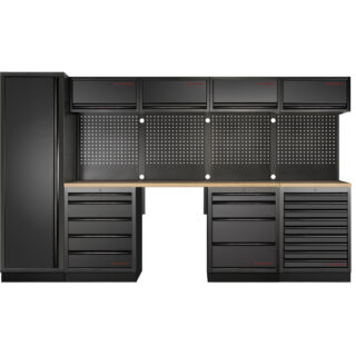 KRAFTWERK - MOBILIO BLK Mueble modular 5 elementos, Encimera Haya