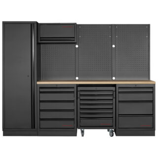 KRAFTWERK - MOBILIO BLK Mueble modular 4 elementos (1 esquina), Encimera Haya