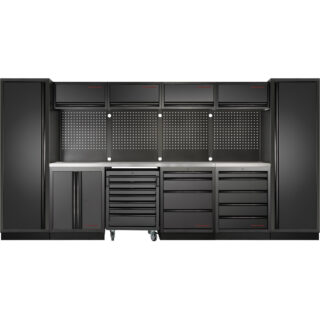 KRAFTWERK - MOBILIO BLK Mueble modular 6 elementos, Encimera Acero inoxidable