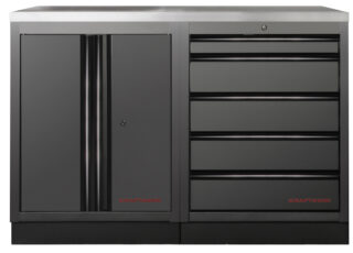 KRAFTWERK - MOBILIO BLK Mueble modular 2 elementos, Encimera Acero inoxidable