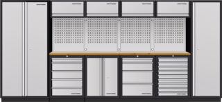 KRAFTWERK - MOBILIO Mueble modular 6 elementos, 2000x2955x488 Encimera Haya