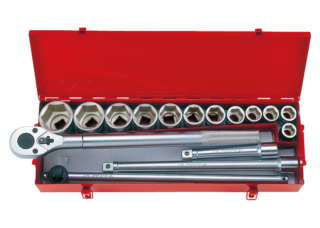 KING TONY - Cofre Vasos 3/4" - 16Pzas 21-50mm