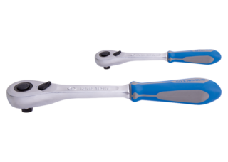 KING TONY - Juego 2 carracas 1/4"+1/2" 90 Dientes "Push Button"