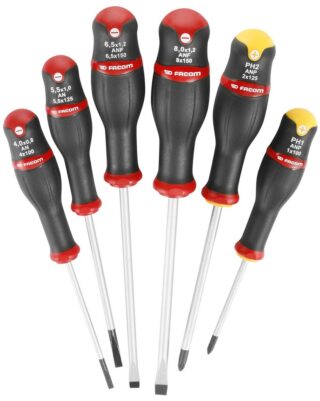 FACOM - FACOM Juego de 6 destornilladores - Hoja redonda