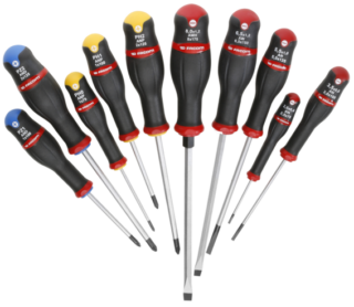FACOM - FACOM Juego de 10 destornilladores - Hoja redonda