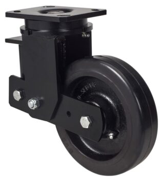 ALEX - RUEDA GIRATORIA.PLACA(ANCHA)10HLSBA250-HGB SUSPENSION GOMA NEGRA NATURAL BOLAS