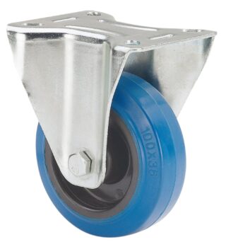 ALEX - RUEDA FIJA 121-200-2 POLIAMIX-GOMA AZUL SUPERELAST.RODILLOS