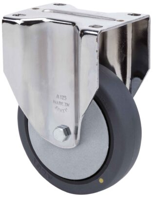 ALEX - RUEDA FIJA 17A125CP-PGCSB POLIUR.GRIS CONDUCT.EJE BOLAS