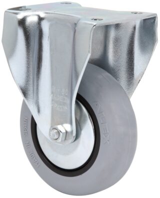 ALEX - RUEDA FIJA 17BH100CP-PLGI POLIAMIX-GOMA GRIS EJE LISO