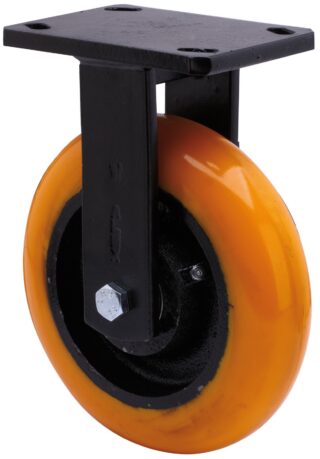 ALEX - RUEDA FIJA 17HLB150-HUAB HIERRO-POLIUR.NARANJA EJE BOLAS BALONA