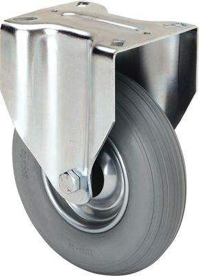 ALEX - RUEDA FIJA 17ZV200-EMR METALICO-IMPINCHABLE GRIS RODILLOS