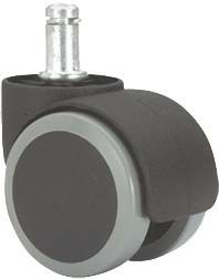 ALEX - RUEDA GIRATORIA.ESPIGA LISA C/ANILLA M11x22 30DKS50 POLIAMIX NEGRO/GRIS(SILLA)