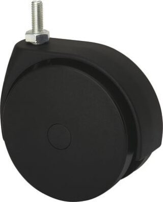 ALEX - RUEDA GIRATORIA.ESPIGA ROSCADA M10x25 50DKG120 POLIAMIX NEGRO