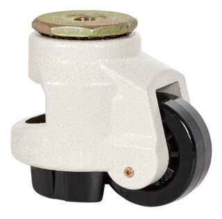 ALEX - RUEDA GIRATORIA.DE NIVELACION AGUJERO M16 21FM75A NYLON NEGRO EJE LISO