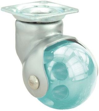 ALEX - RUEDA GIRATORIA.PLACA CROMADA SATINADA 10BLS50 POLIPROPILENO VERDE EJE LISO