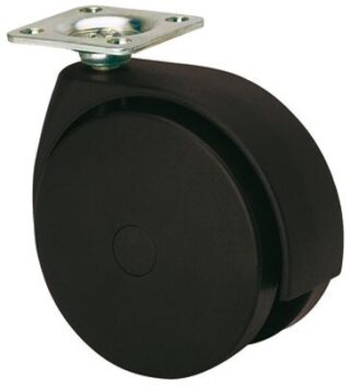 ALEX - RUEDA GIRATORIA.PLACA 10DKG120 POLIAMIX NEGRO