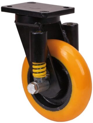 ALEX - RUEDA GIRATORIA.PLACA 10HLSE200-HUAB SUSPENSION POLIUR.NARANJA BOLAS BALONA