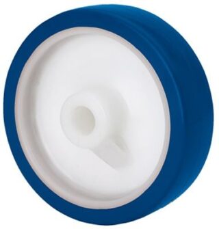 ALEX - RUEDA POAR200-20-60 POLIAMIX BLANC.Y BANDA POLIUR.AZUL(COJ.ROD.INOX)