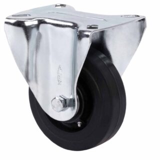 ALEX - RUEDA FIJA 17TV200-HGB HIERRO-GOMA NEGRA NATURAL EJE BOLAS