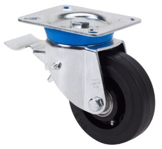 ALEX - RUEDA GIRATORIA.PLACA FRENO 10TVFD200-HGB HIERRO-GOMA NEGRA NATURAL EJE BOLAS