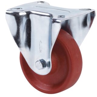 ALEX - RUEDA FIJA 17TV150-TD RESINA MARRON EJE LISO