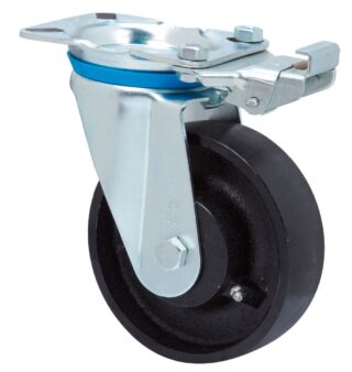 ALEX - RUEDA GIRATORIA.PLACA MEC.DIR.10ZVMD200-TA HIERRO FUNDIDO EJE LISO