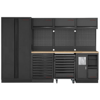 KRAFTWERK - MOBILIO BLK mueble modular 4 elementos, 2 Puertas, Encimera Haya