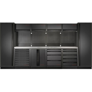KRAFTWERK - MOBILIO BLK Mueble modular 6 elementos, Encimera Acero inoxidable