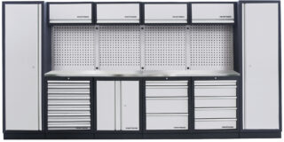 KRAFTWERK - MOBILIO Mueble modular 6 elementos, 2000x3920x488 Acero Inox.