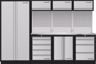 KRAFTWERK - 3964GIX Mueble modular 4 elementos, 2000x2955x488 Encimera Acero Inox.